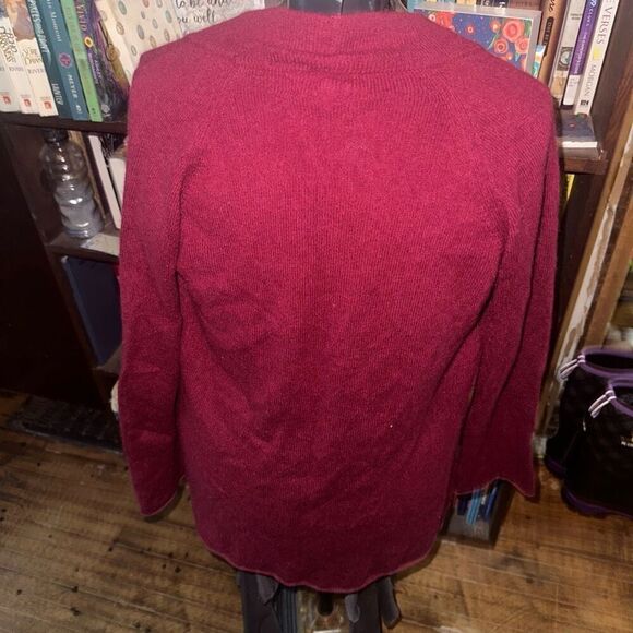 Claudia Nichole cashmere red cozy luxe M cardigan - Picture 3 of 5